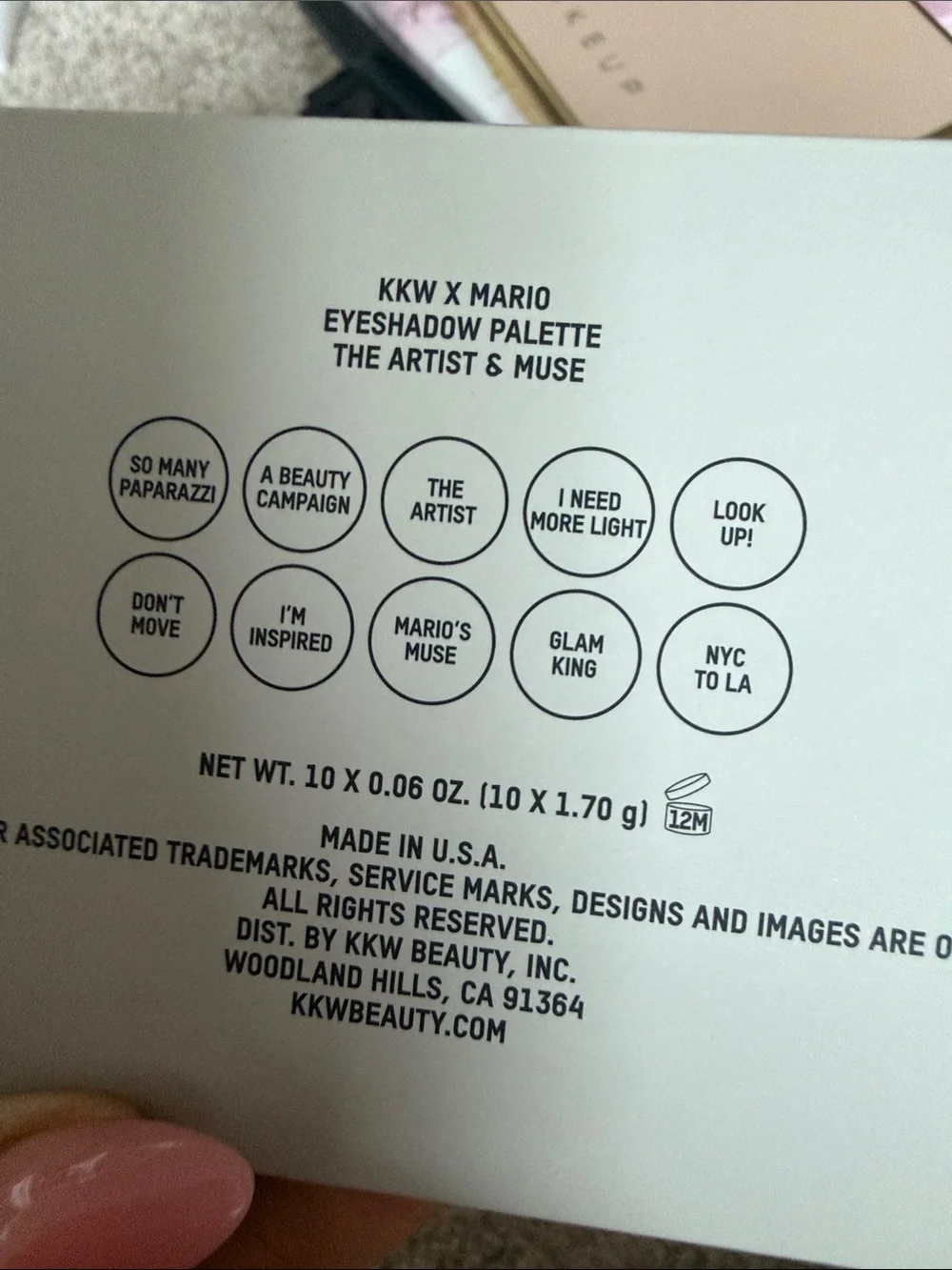 Kkw x Mario eyeshadow palette never used